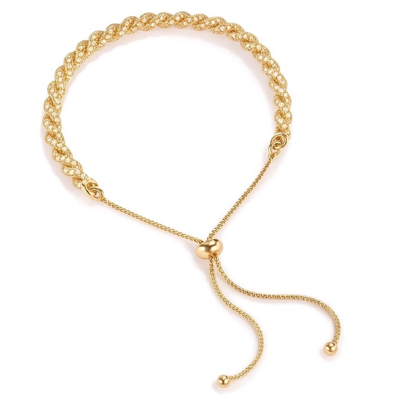 Gold Bangle Tassel Bracelet - Picture 2 of 4